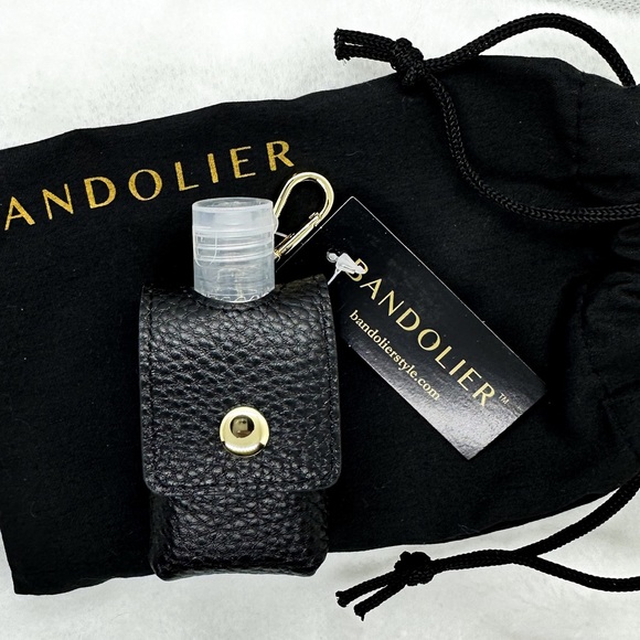 Leather Hand Sanitizer Holder with Clip - Picture 2 of 7